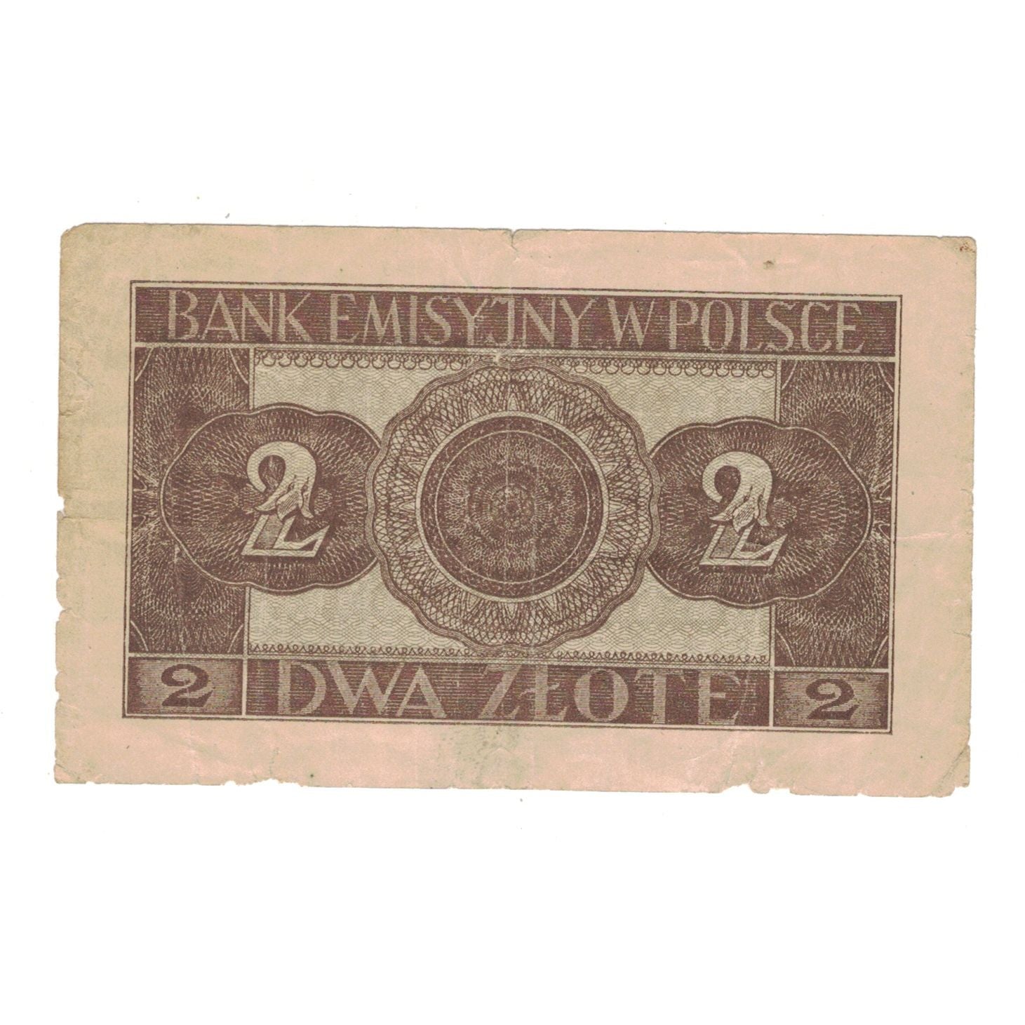 Banknote, Poland, 2 Zlote, 1941, 1941-08-01, KM:100, VG(8-10)