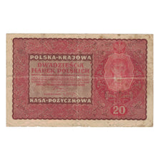 Banknote, Poland, 20 Marek, 1919, 1919-08-23, KM:26, VF(30-35)
