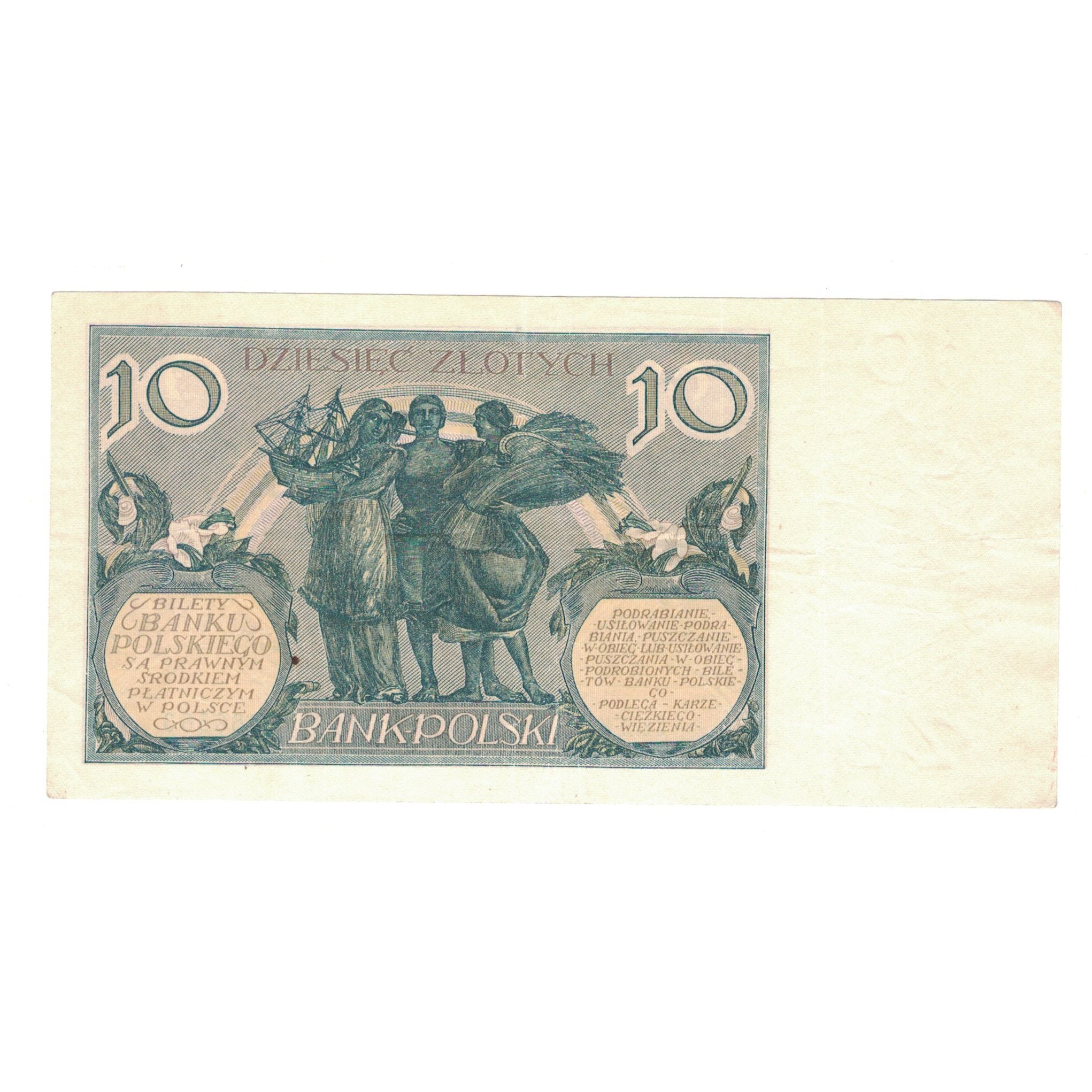 Geldschein, Polen, 10 Zlotych, 1929, 1929-07-20, KM:69, SS