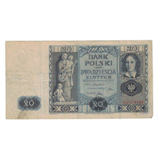 Nota, Polónia, 20 Zlotych, 1936, 1936-11-11, KM:77, VF(30-35)