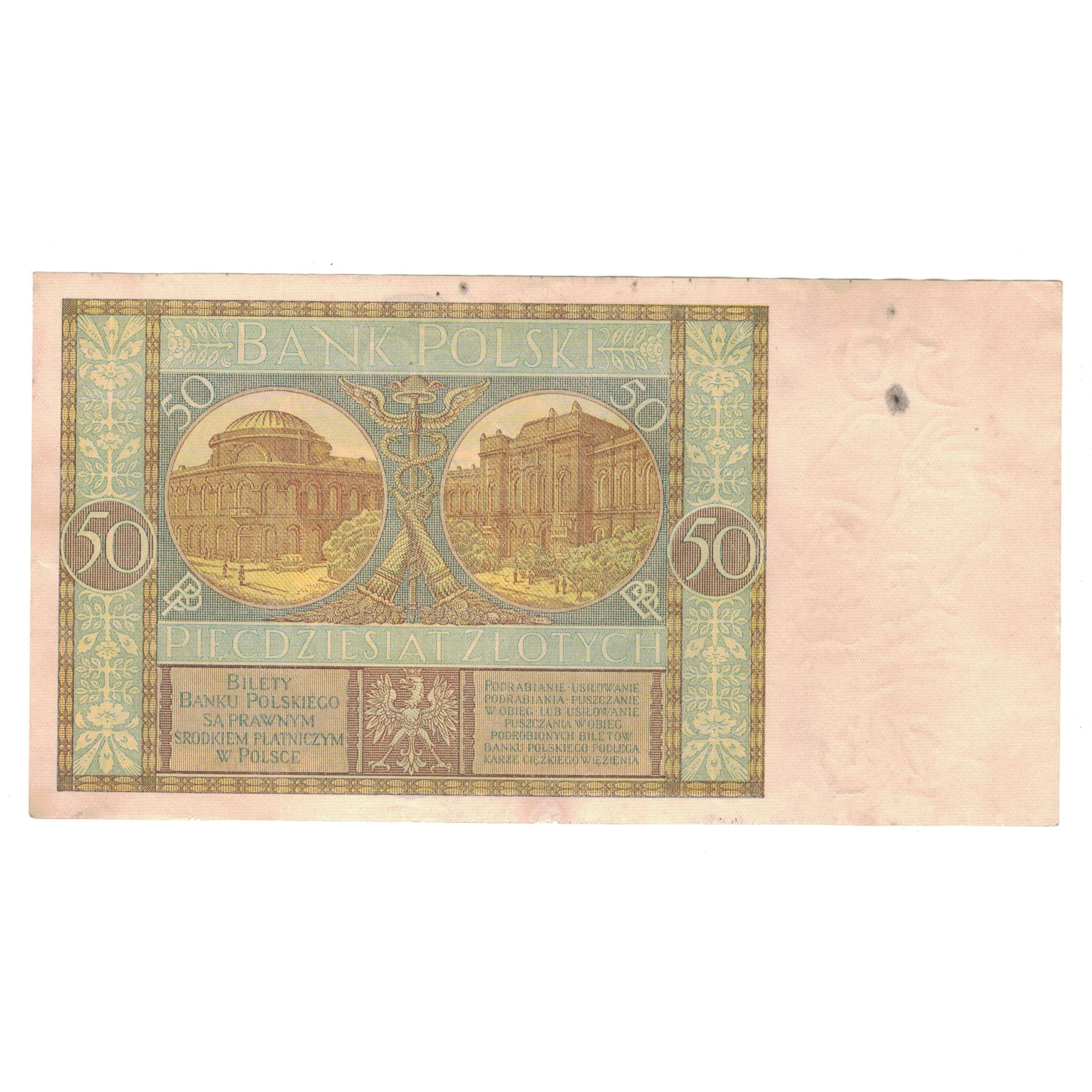 Banknote, Poland, 50 Zlotych, 1929, 1929-09-01, KM:71, EF(40-45)