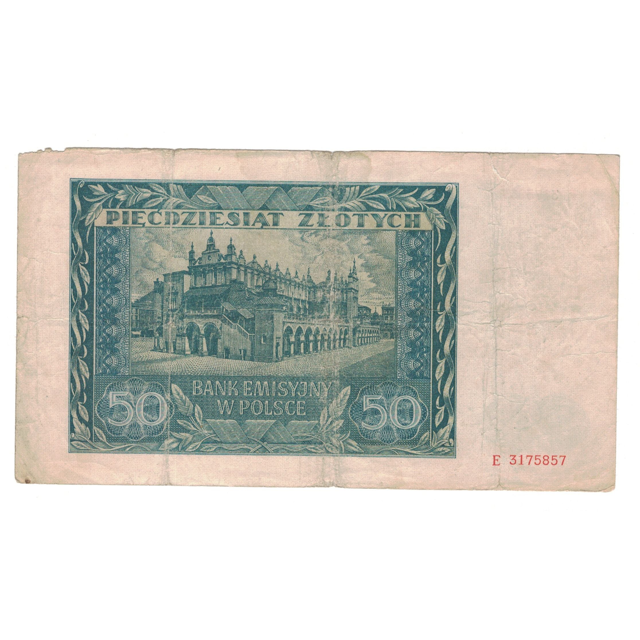 Banknote, Poland, 50 Zlotych, 1941, 1941-08-01, KM:102, EF(40-45)