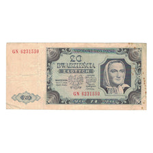 Banknote, Poland, 20 Zlotych, 1948, 1948-07-01, KM:137, VF(30-35)