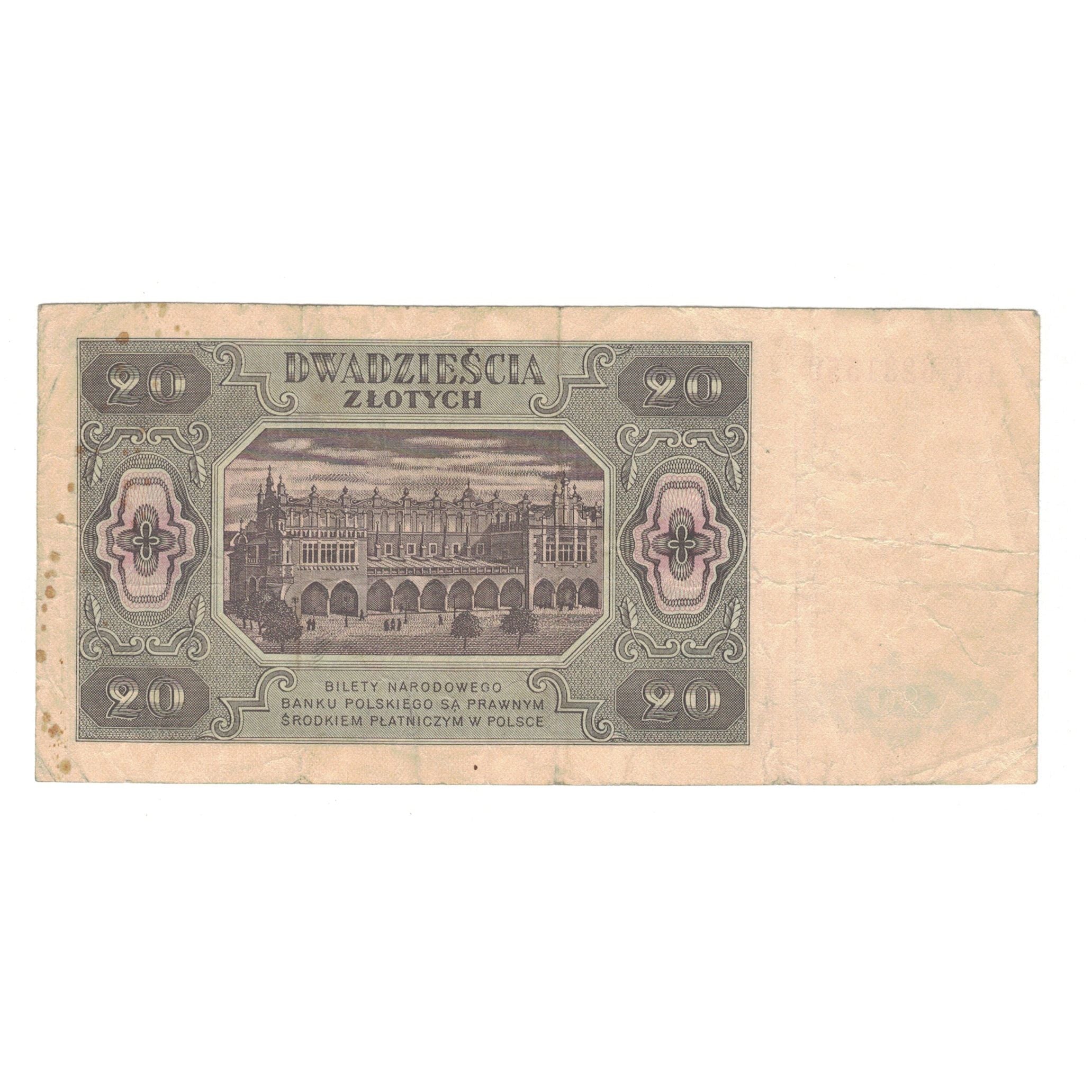Banknote, Poland, 20 Zlotych, 1948, 1948-07-01, KM:137, VF(30-35)