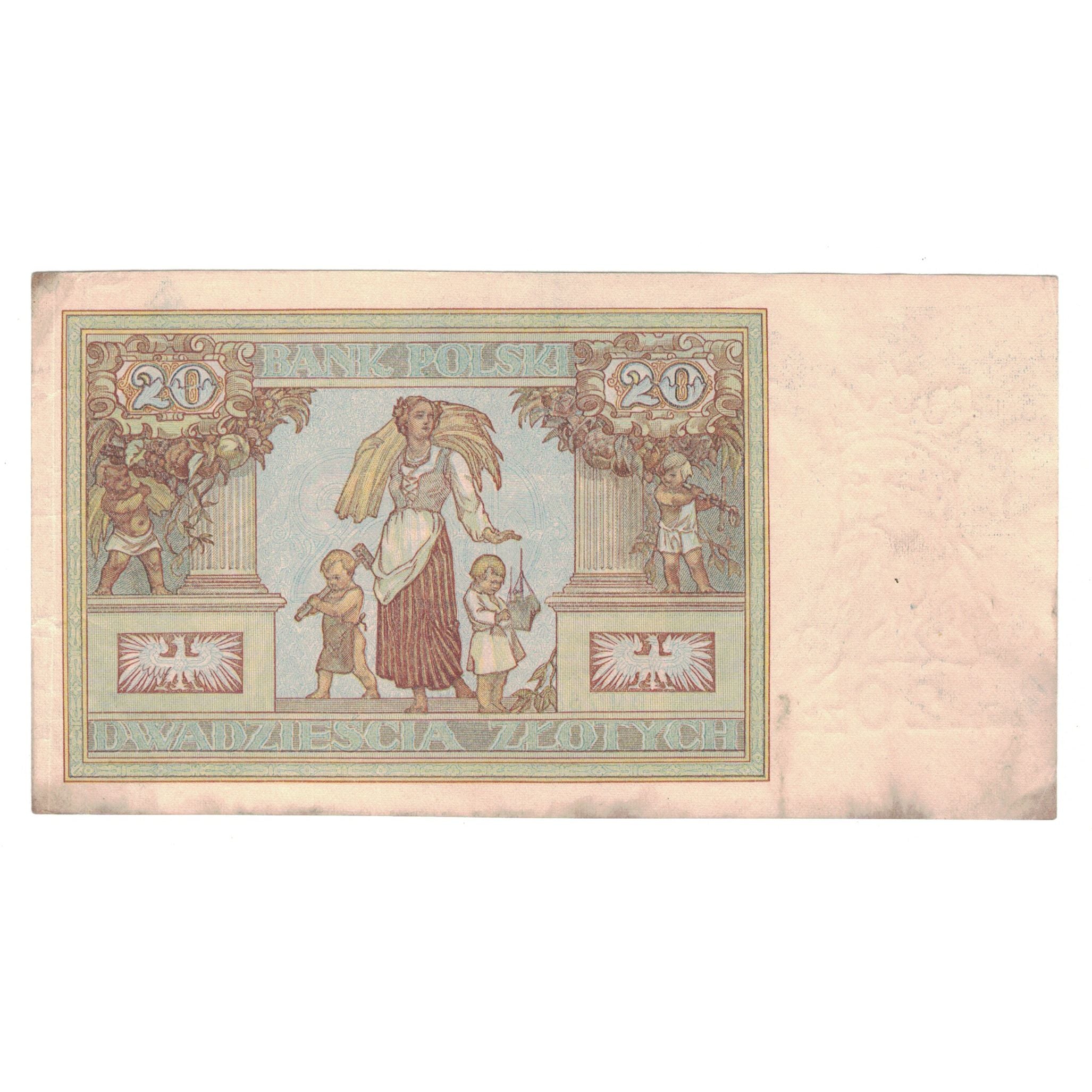 Banknote, Poland, 20 Zlotych, 1931, 1931-06-20, KM:73, EF(40-45)