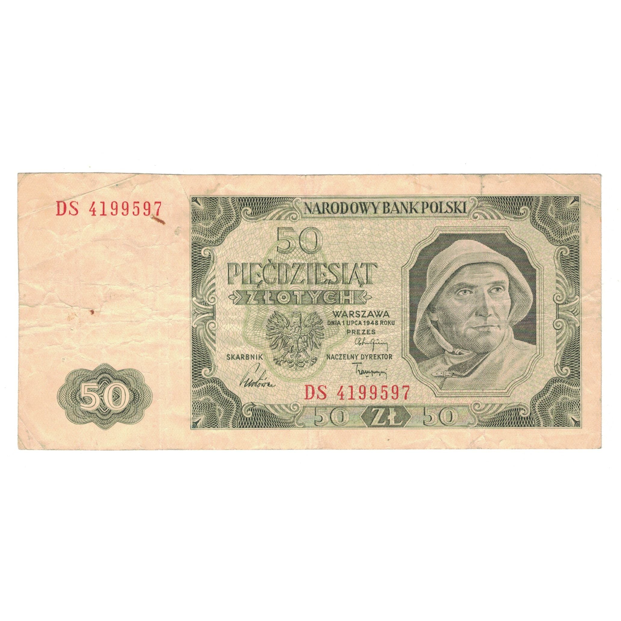 Banknote, Poland, 50 Zlotych, 1948, 1948-07-01, KM:138, EF(40-45)