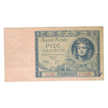 Banknot, Polska, 5 Zlotych, 1930, 1930-01-02, KM:72, EF(40-45)