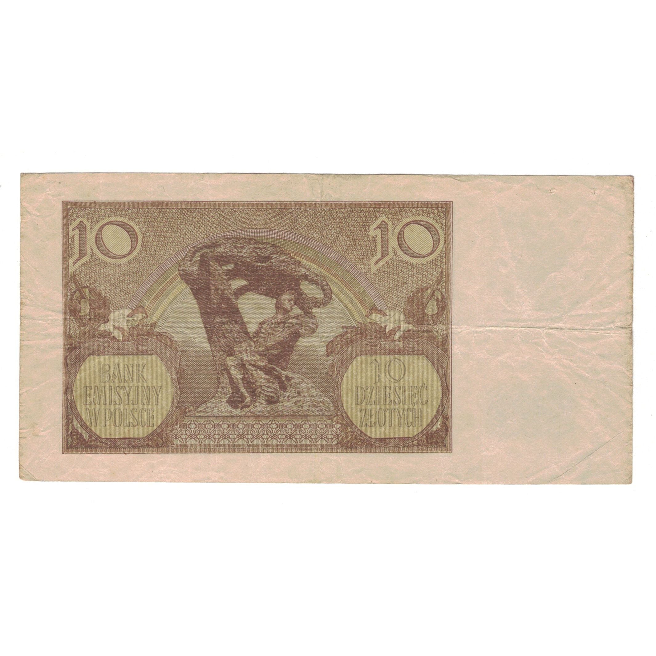 Banknote, Poland, 10 Zlotych, 1940, 1940-03-01, KM:94, VF(30-35)