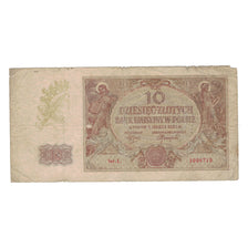 Geldschein, Polen, 10 Zlotych, 1940, 1940-03-01, KM:94, S