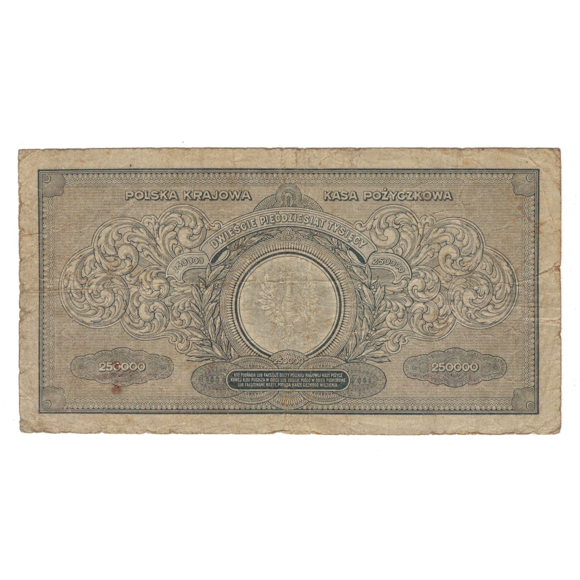 Banknote, Poland, 250,000 Marek, 1923, 1923-04-25, KM:35, VF(20-25)