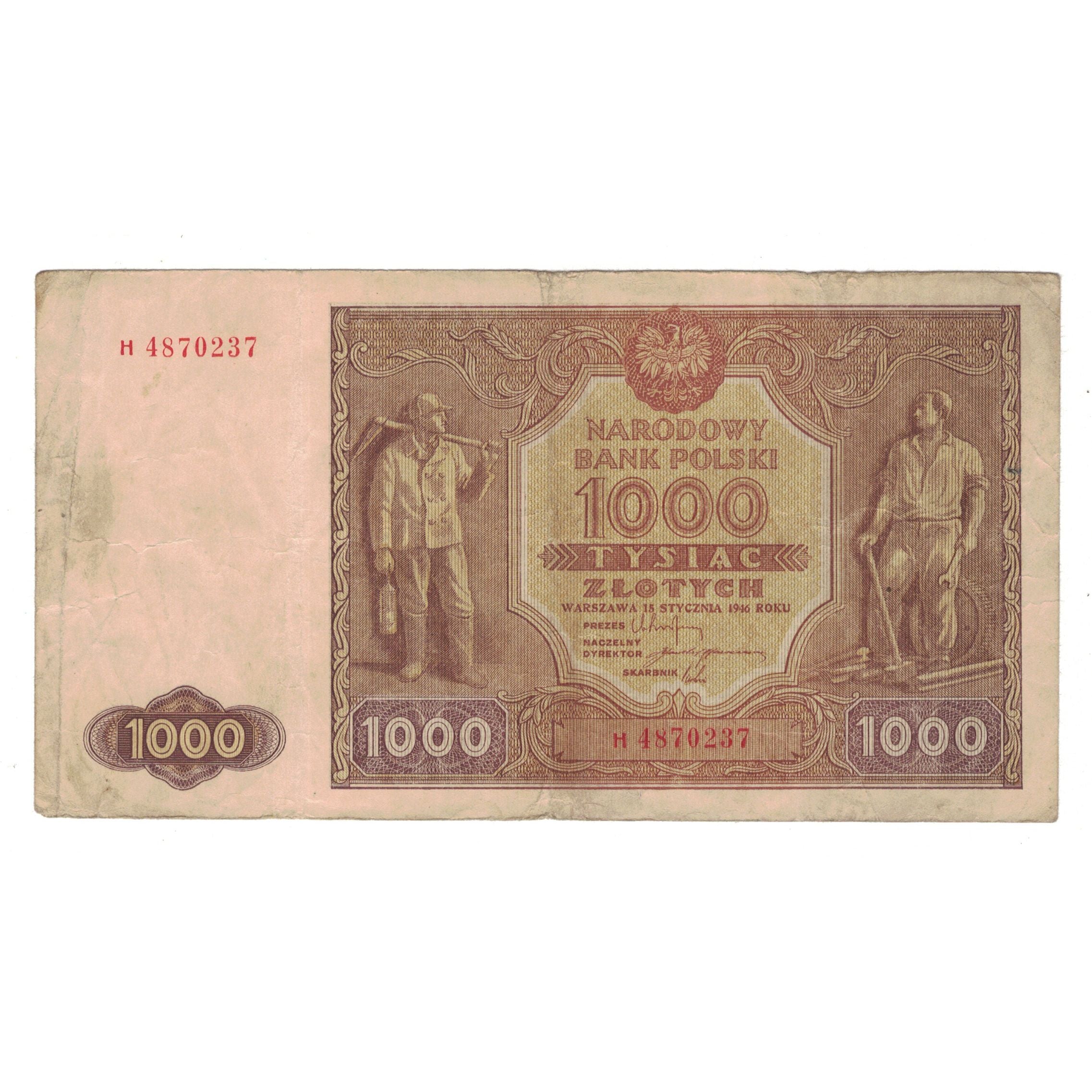 Banknote, Poland, 1000 Zlotych, 1946, 1946-05-15, KM:122, EF(40-45)
