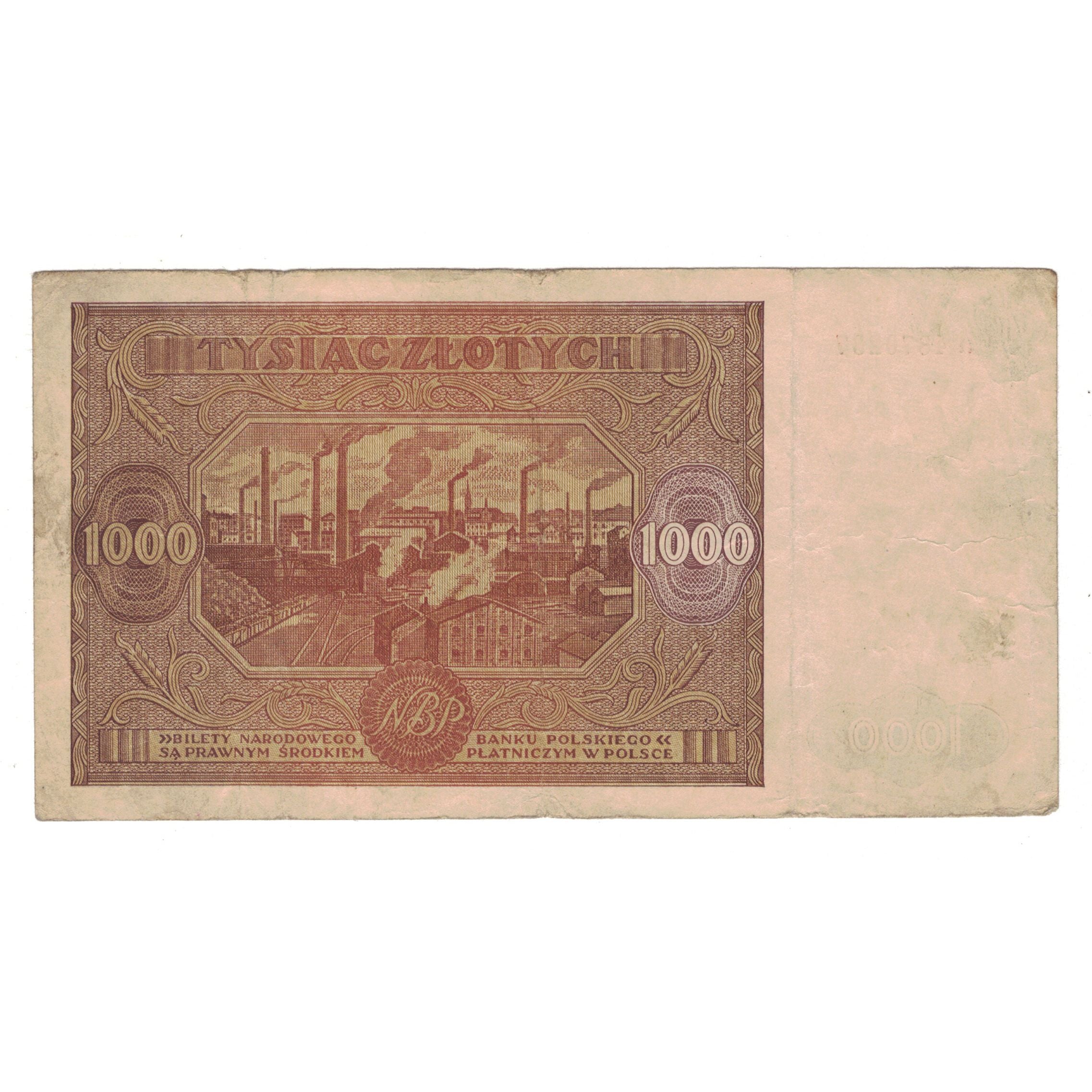 Banknote, Poland, 1000 Zlotych, 1946, 1946-05-15, KM:122, EF(40-45)