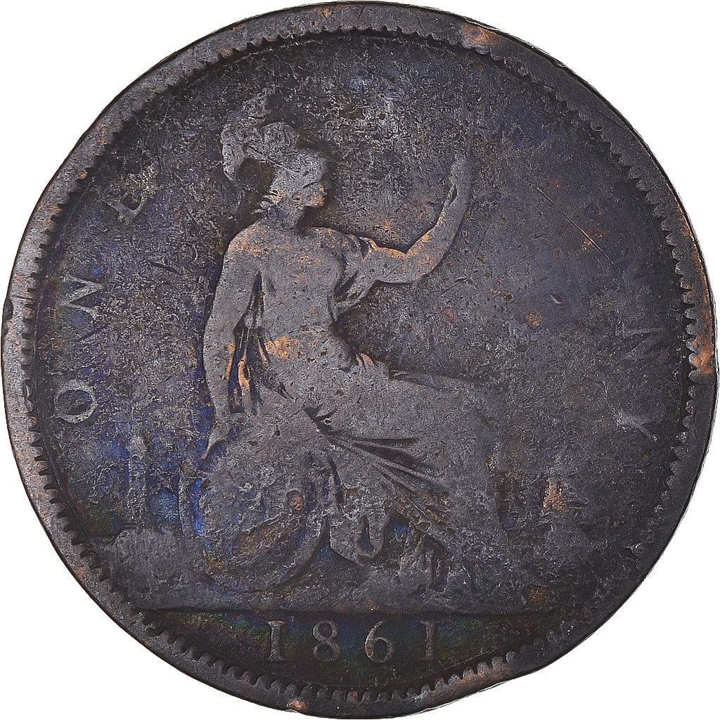 Monnaie, Grande-Bretagne, Penny, 1861