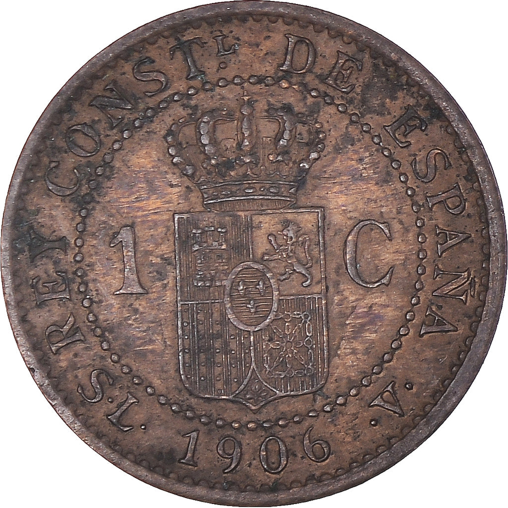 Coin, Spain, Centimo, 1906