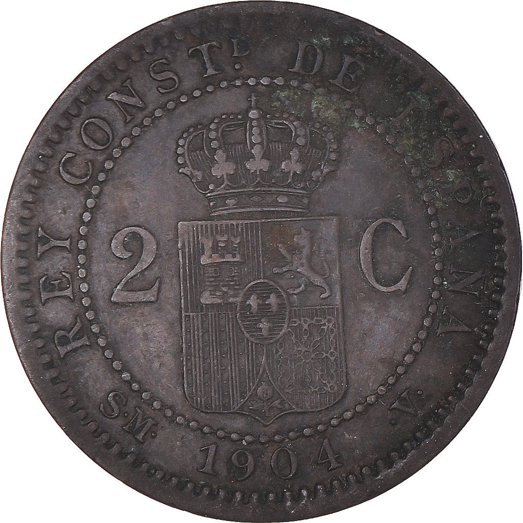 Moneda, España, 2 Centimos, 1904