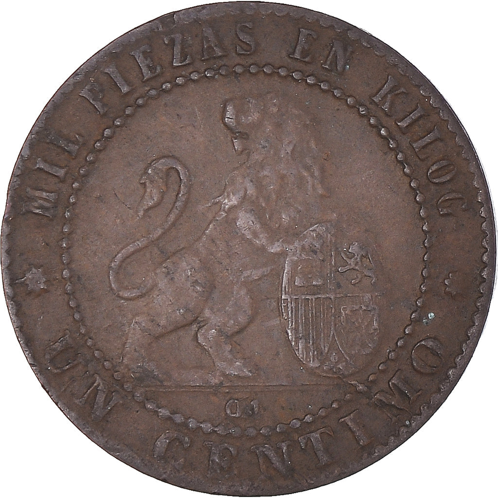 Coin, Spain, Centimo, 1870