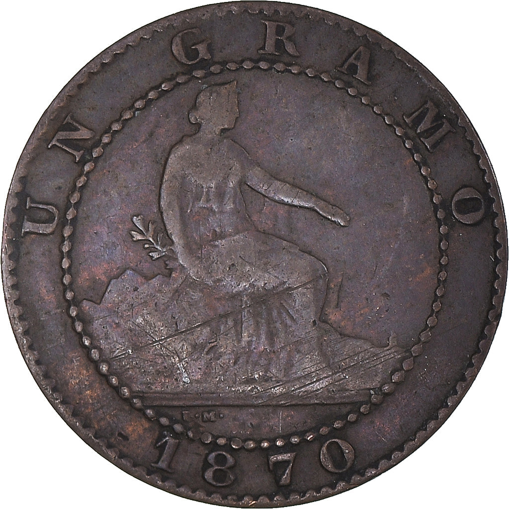 Moneta, Spagna, Centimo, 1870
