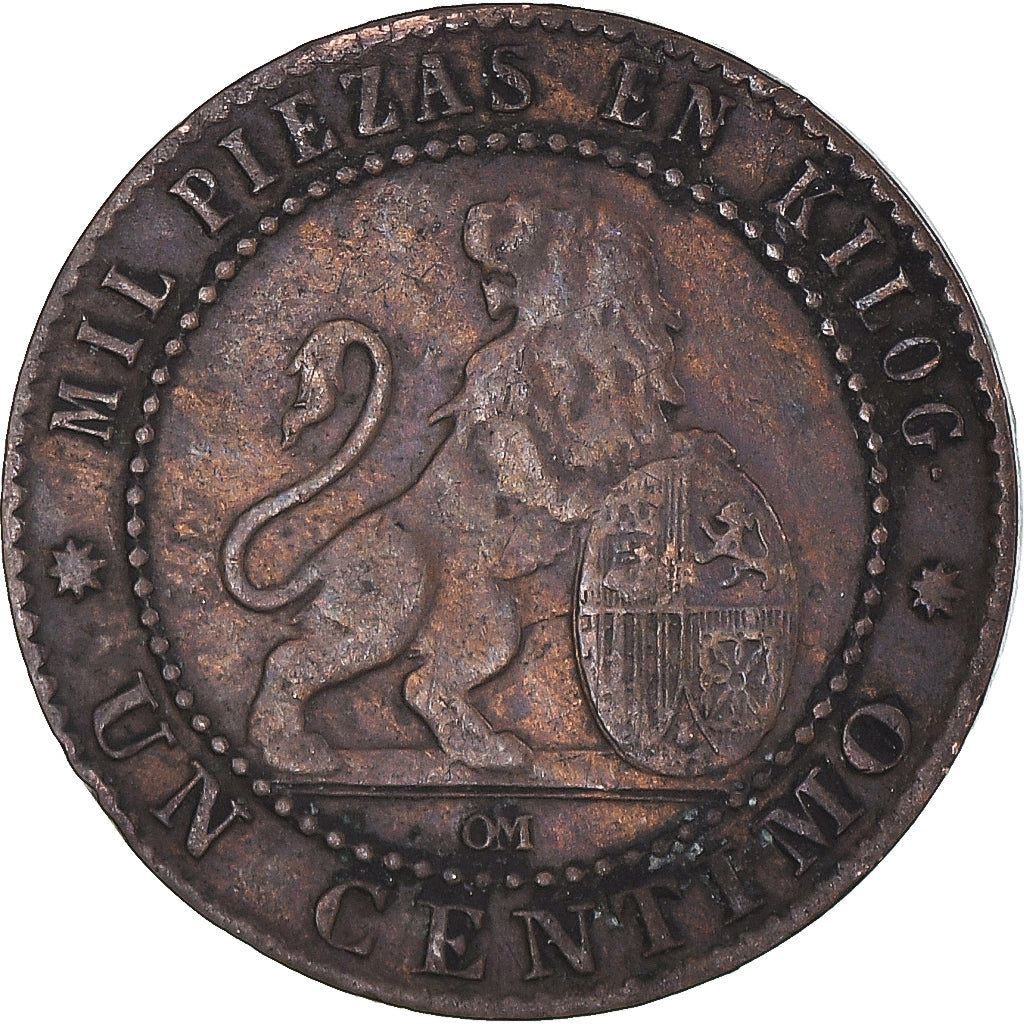 Moneta, Spagna, Centimo, 1870