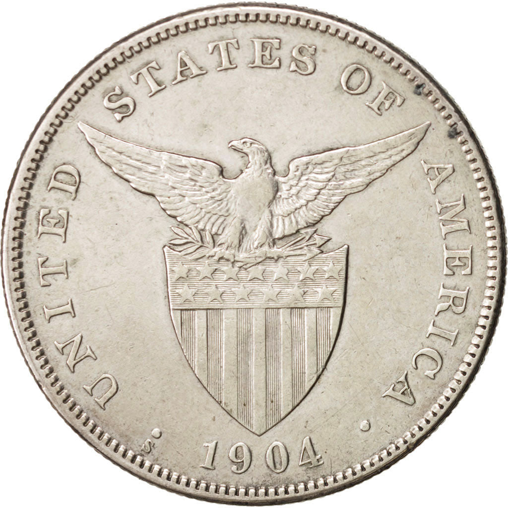 Filippine, Peso, 1904, BB, Argento, KM:168