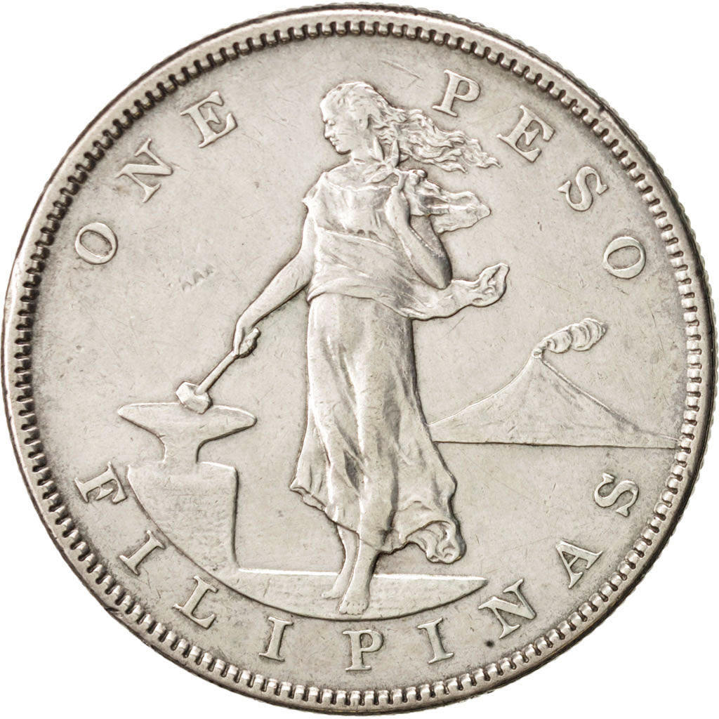Filippine, Peso, 1904, BB, Argento, KM:168