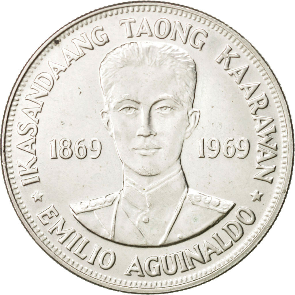 Philippines Piso 1969 KM:201 MS(63) Silver