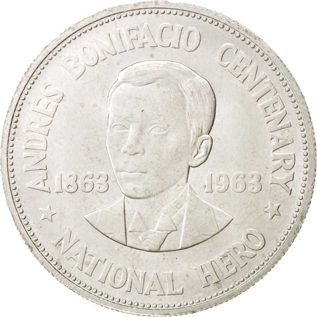 Philippines Peso 1963 KM:193 MS(63) Silver