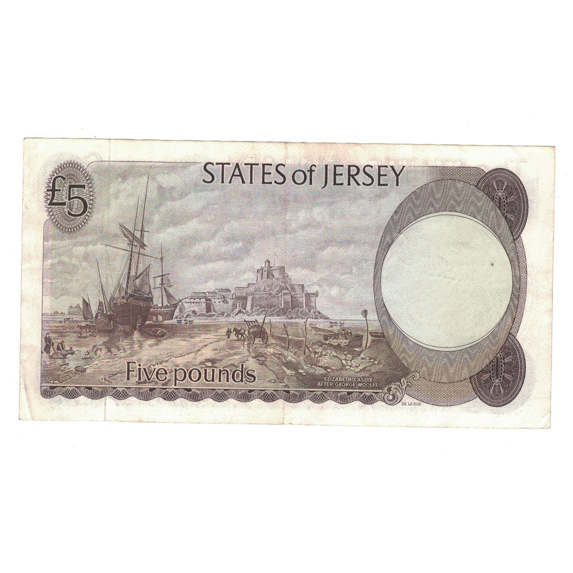 Banconote, Jersey, 5 Pounds, KM:12a, BB