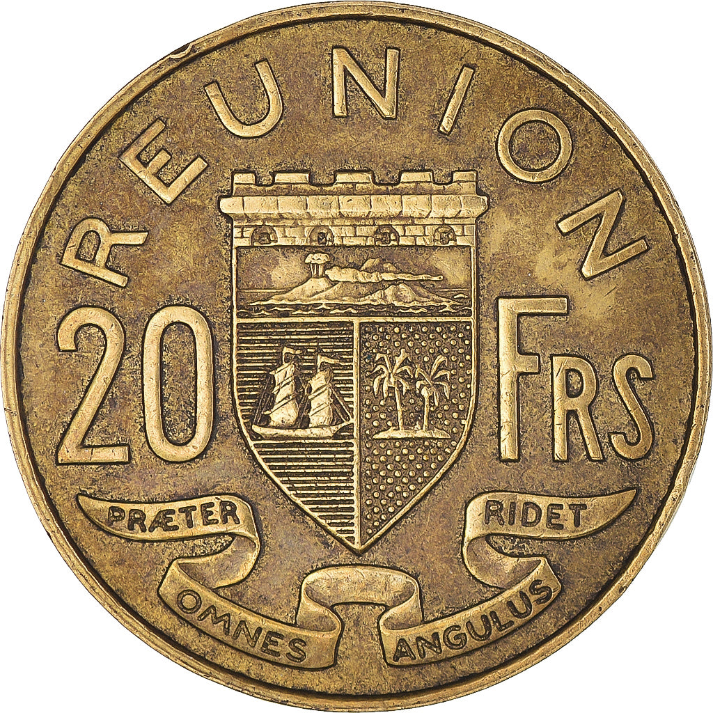 Moneta, Reunion, 20 Francs, 1955