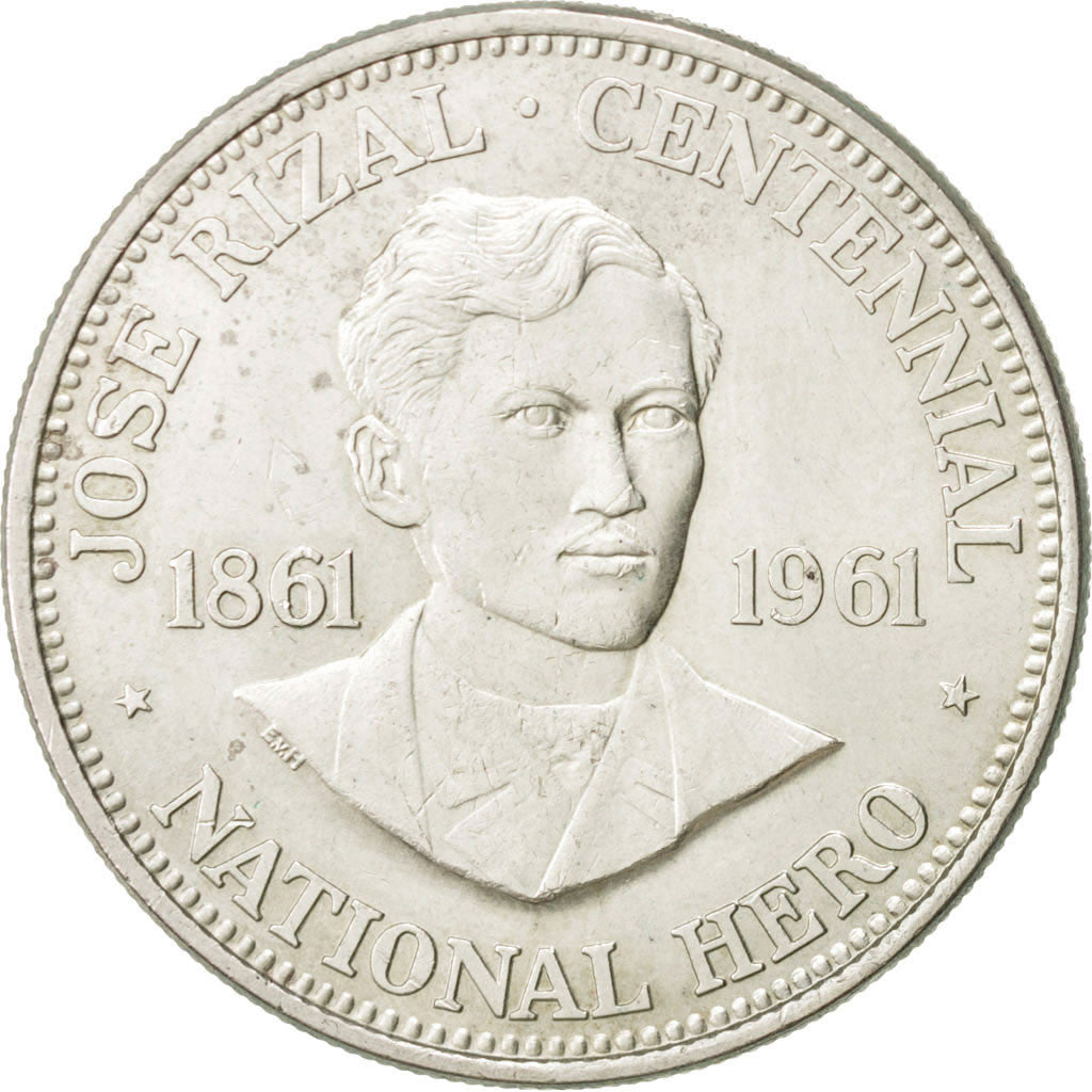 Philippines Peso 1961 KM:192 AU(55-58) Silver