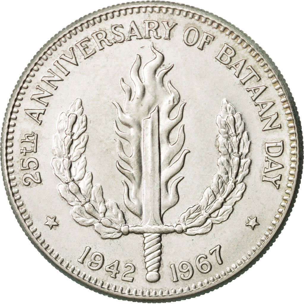 Philippines Peso 1967 KM:195 MS(63) Silver