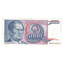 Banknote, Yugoslavia, 5000 Dinara, 1985, 1985-05-01, KM:93a, EF(40-45)
