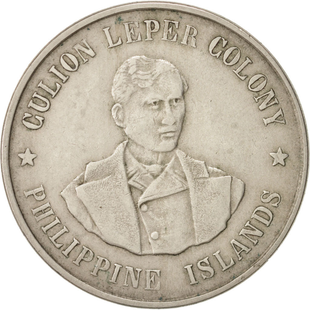 Filippine, CULION ISLAND, Peso, 1925, BB, Rame-nichel, KM:18
