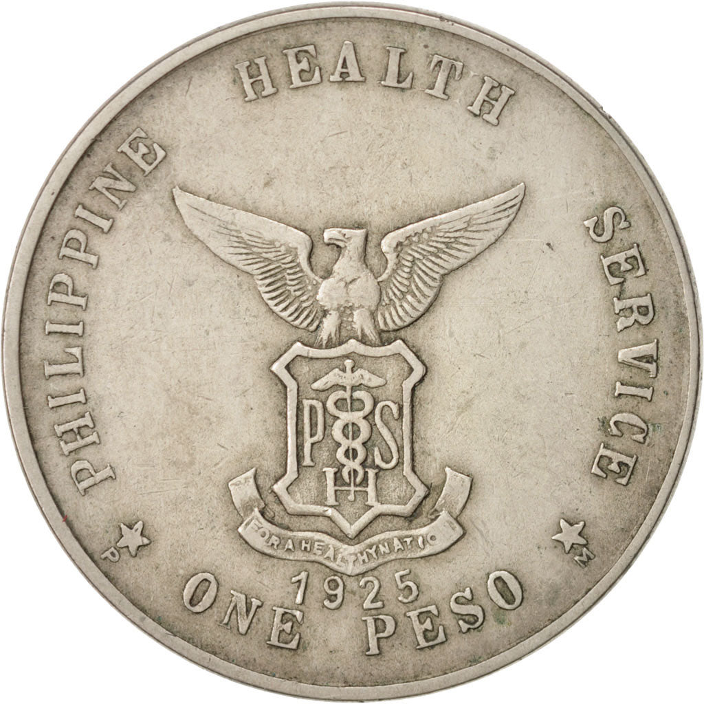 Filippine, CULION ISLAND, Peso, 1925, BB, Rame-nichel, KM:18