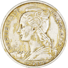 Munten, Réunion, 5 Francs, 1955