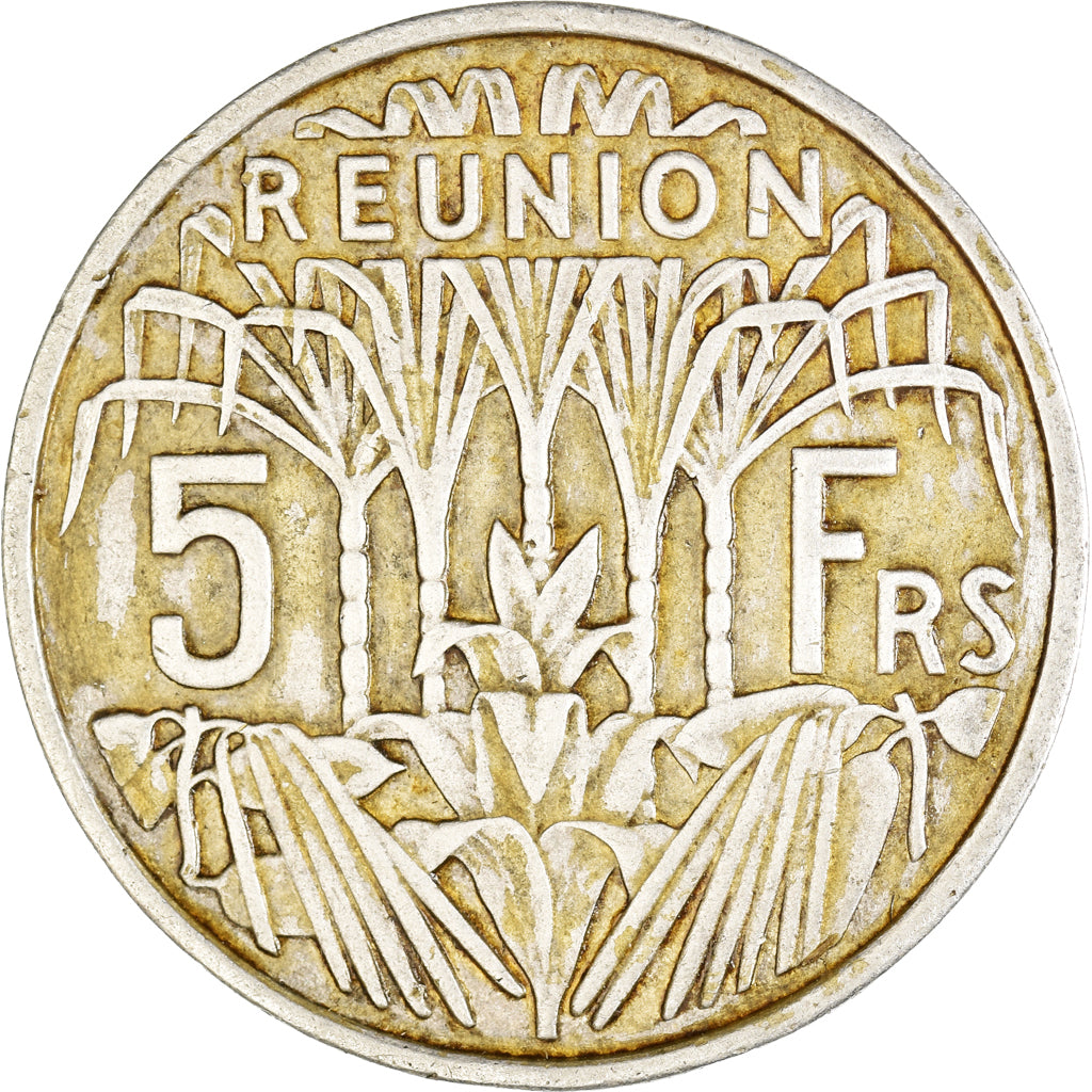 Munten, Réunion, 5 Francs, 1955