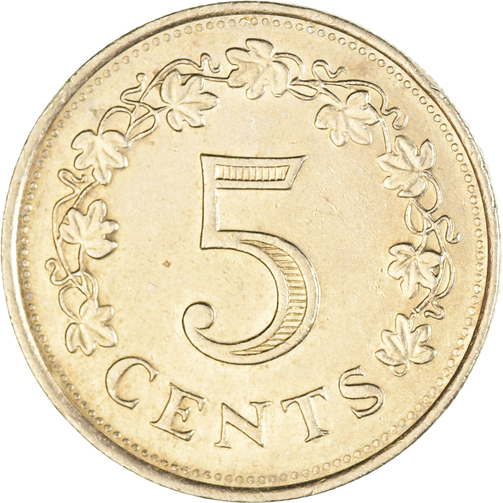 Moneta, Malta, 5 Cents, 1977
