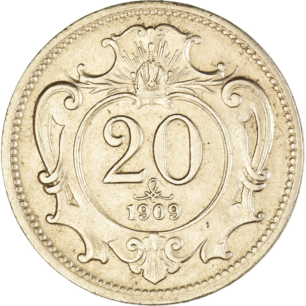 Moneta, Austria, 20 Heller, 1909