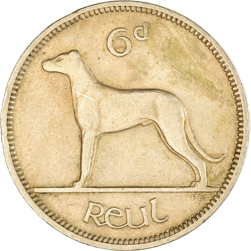 Moeda, Irlanda, 6 Pence, 1953