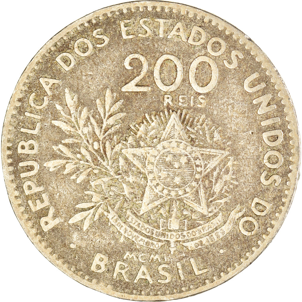 Moneta, Brasile, 200 Reis, 1901