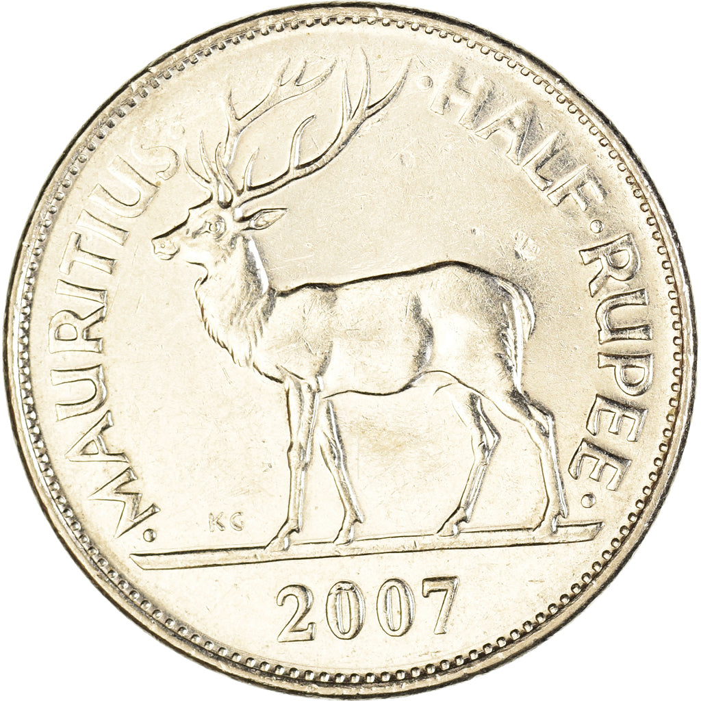 Moeda, Maurícia, 1/2 Rupee, 2007
