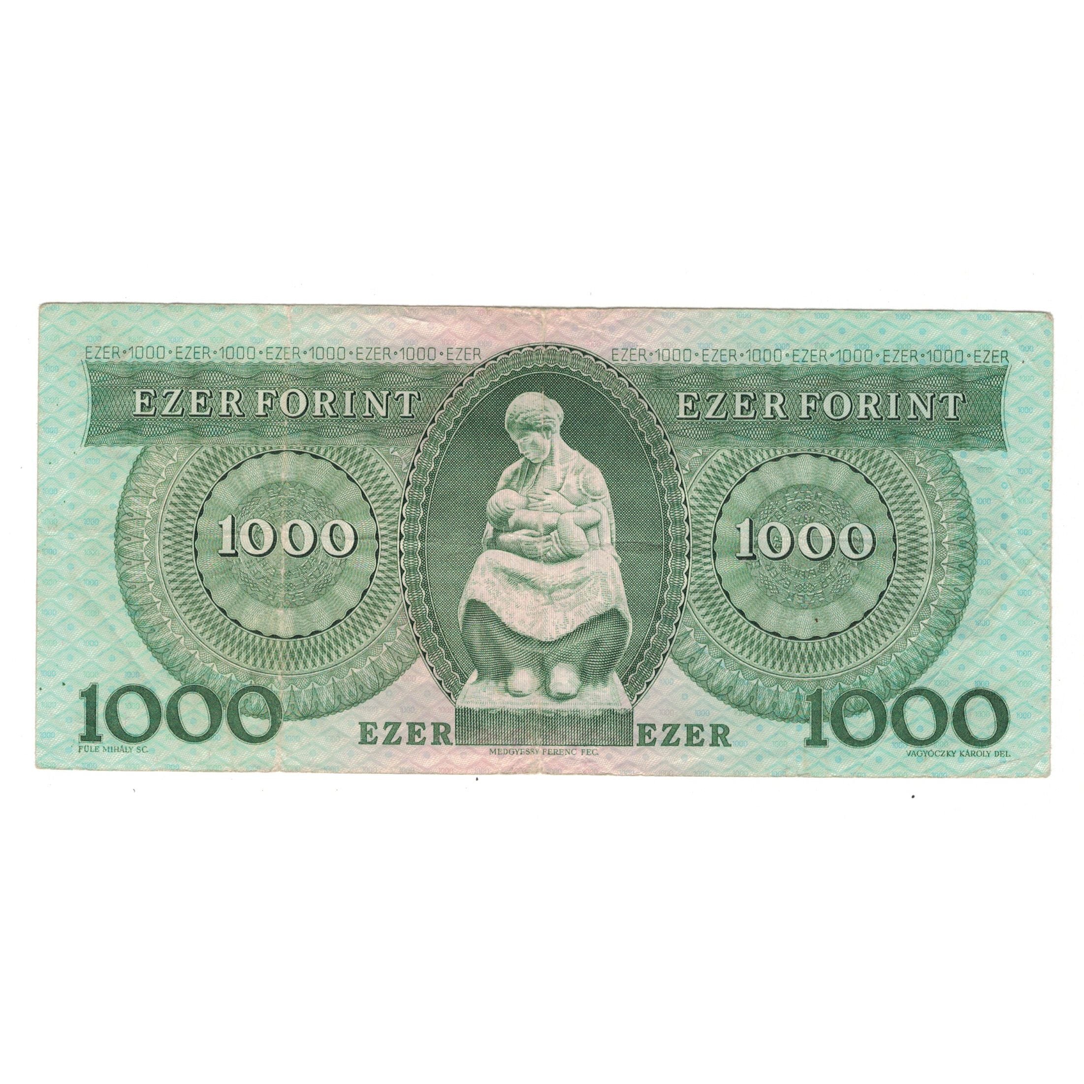 Banconote, Ungheria, 1000 Forint, 1992, 1992-10-30, KM:176a, BB