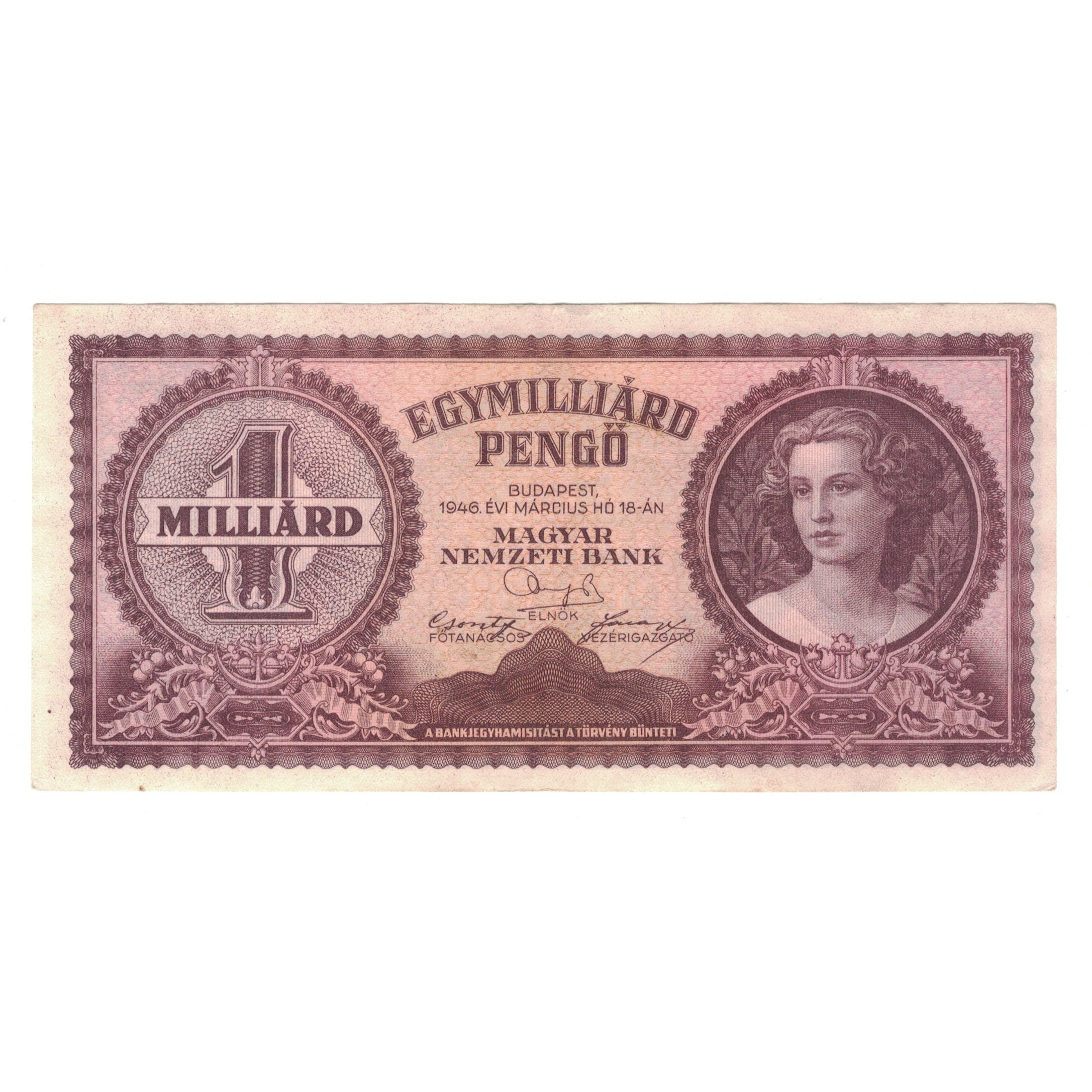 Banknote, Hungary, 1 Milliard Pengö, 1946, 1946-03-18, KM:125, EF(40-45)