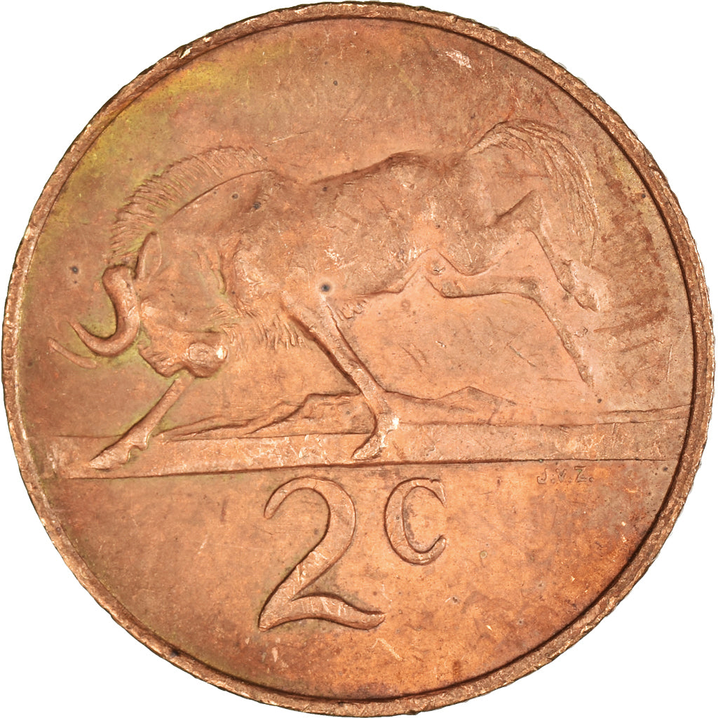 Monnaie, Afrique du Sud, 2 Cents, 1967
