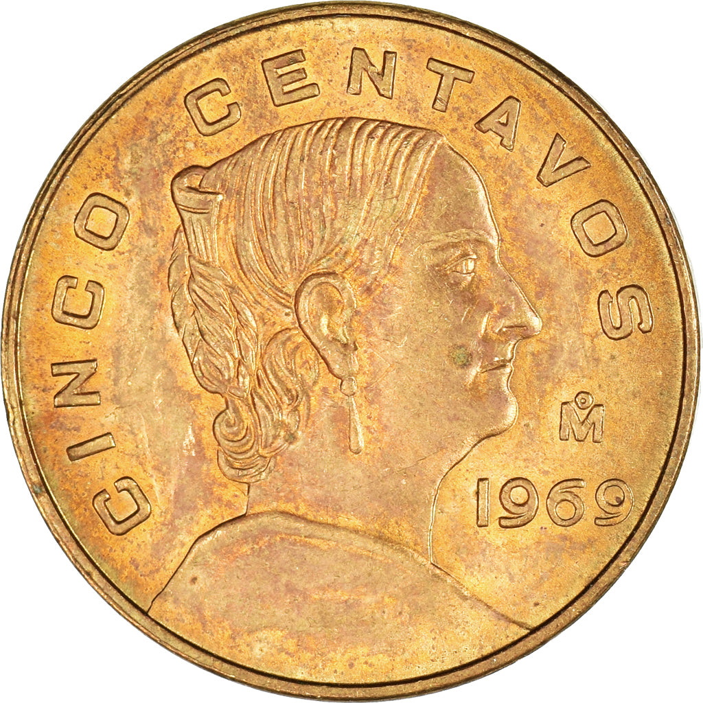 Moeda, México, 5 Centavos, 1969