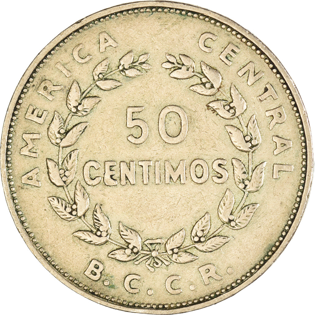 Coin, Costa Rica, 50 Centimos, 1965