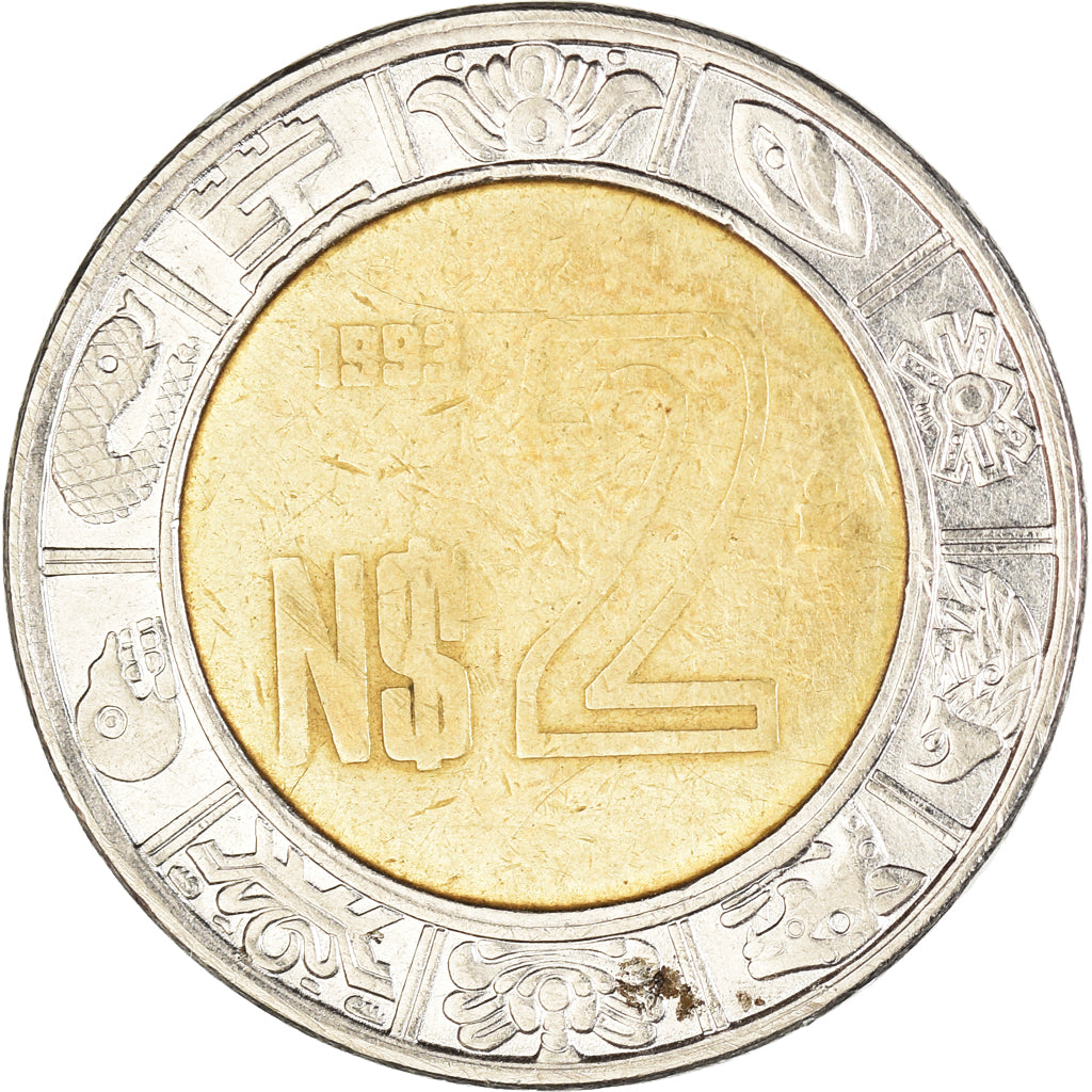 Moneda, México, 2 Nuevo Pesos, 1993