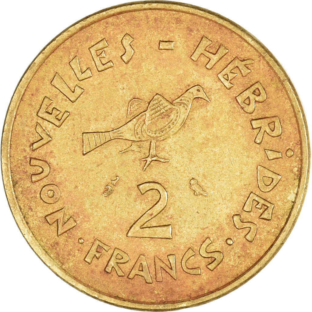 Moneda, Nuevas Hébridas, 2 Francs, 1970