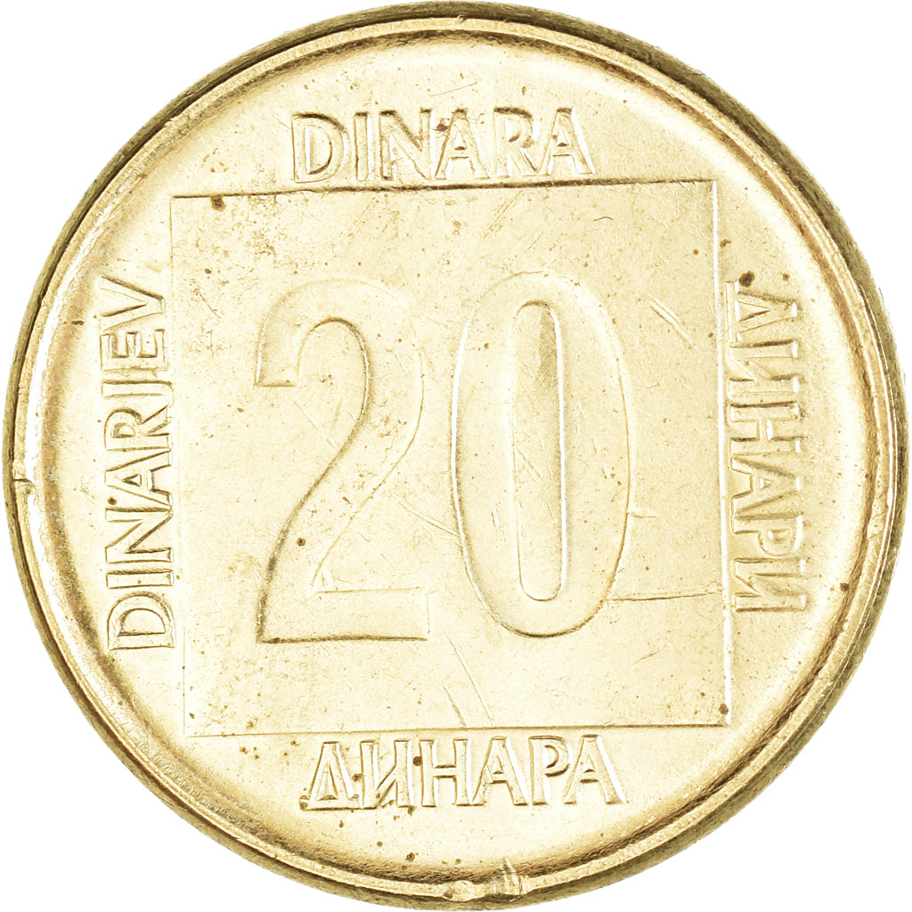 Munten, Joegoslaviëe, 20 Dinara, 1989