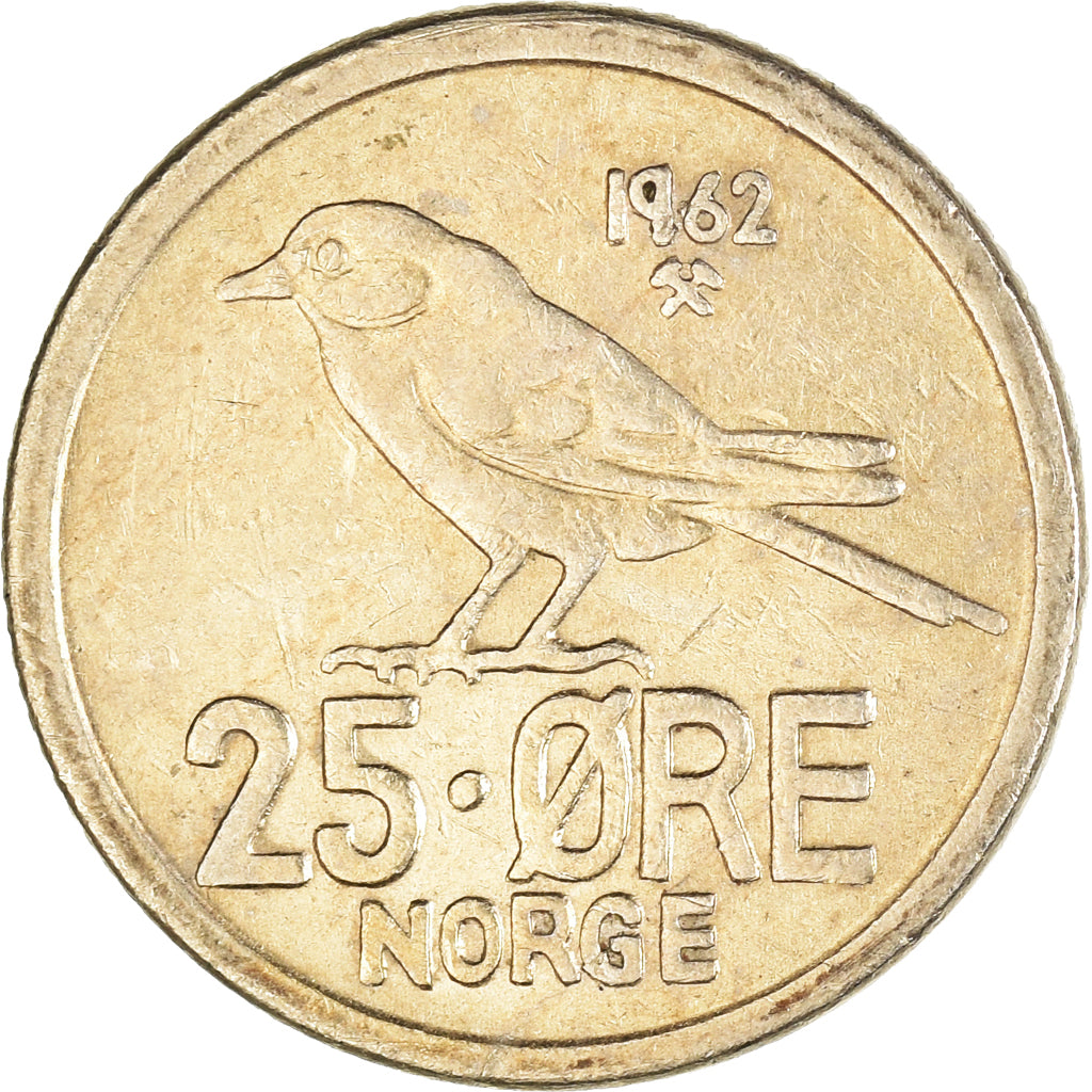 Munten, Noorwegen, 25 Öre, 1962