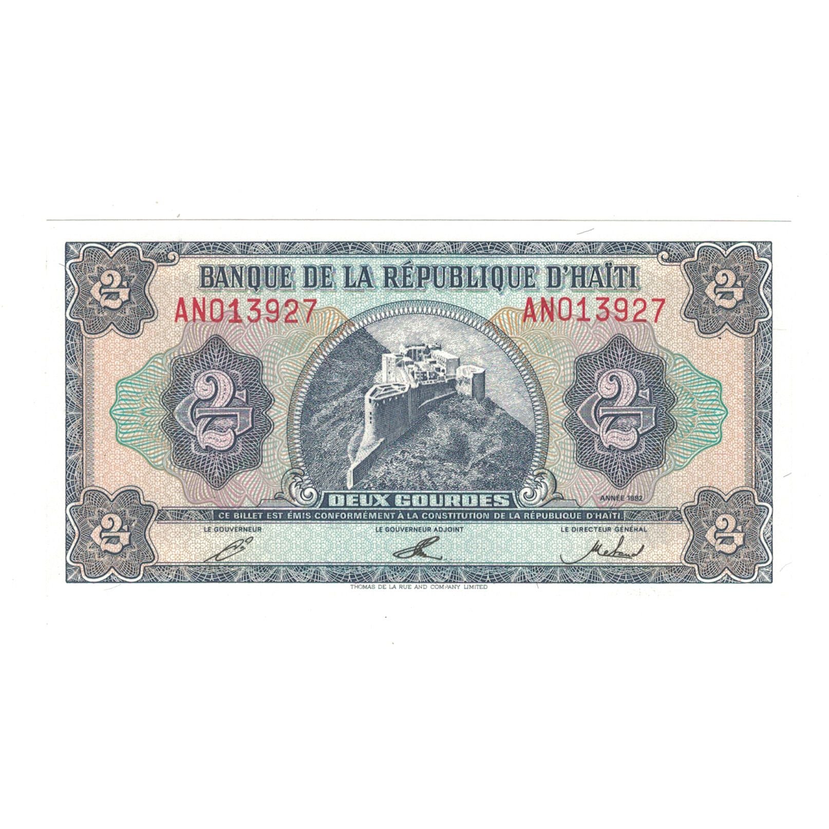 Banknote, Haiti, 2 Gourdes, 1992, KM:260a, UNC(65-70)